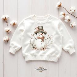 Buegelbild Vintage Schneemann